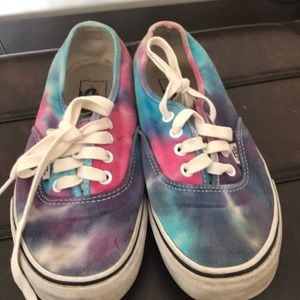Tie dye vans , 7.5, gently used